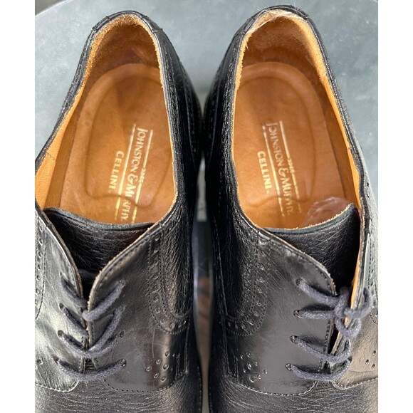 Johnston & Murphy Cellini Men\'s Cap Toe Medallion Dress Shoes Size 10.5 Leather main image 10